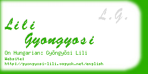 lili gyongyosi business card